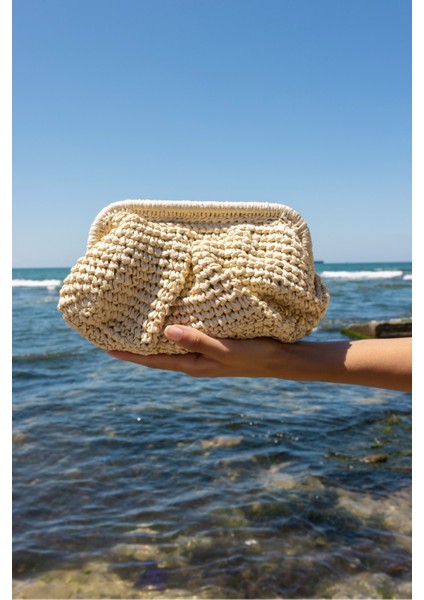 Jude Kadin Lacivert Hasır Zincir Detayli Plaj-Gunluk Çanta fiyatları