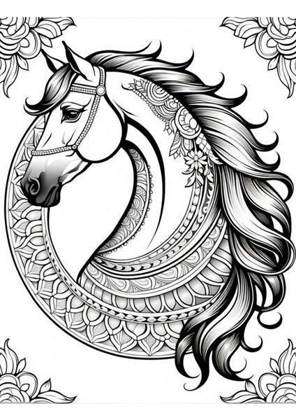 At Mandala Boyama Kitap Seti (3 Kitap) modelleri