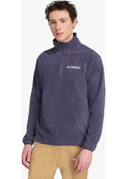 Multi Essentials 1-2 Zip Fleece Erkek Mavi Yürüyüş Polar.-