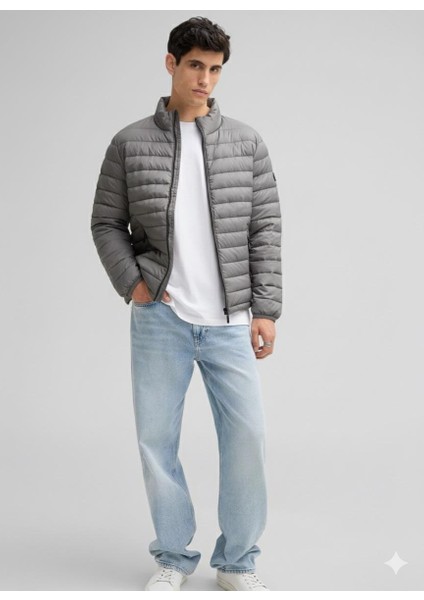 Slim Fit Rüzgar Geçirmez Elyaf Dolgulu Şişme Mont