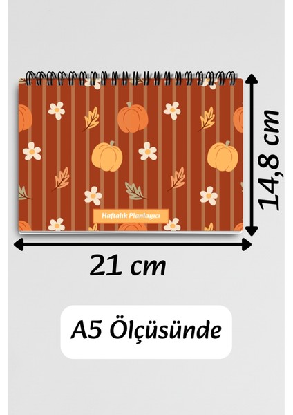 Sonbahar Temalı Cozy Tasarım Temalı A5 Tel Spiralli Yapılacaklar Notlar Listesi Haftalık Planlayıcı fırsatları