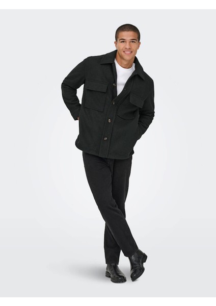 Onskane Shacket Koyu Gri Erkek Ceket 22034727 fırsatları