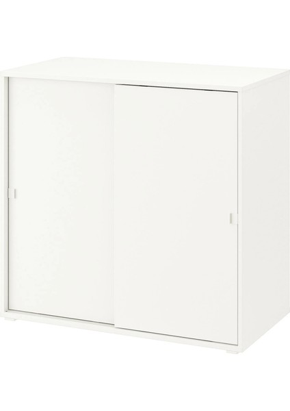 Vıhals Sürgü Kapaklı Dolap Beyaz 95 x 47 x 90 cm