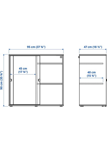 Vıhals Sürgü Kapaklı Dolap Beyaz 95 x 47 x 90 cm fiyatları