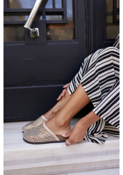 Pott Kadın Bej File Taş Ithal Terlık fırsatları