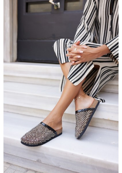 Pott Kadın Bej File Taş Ithal Terlık