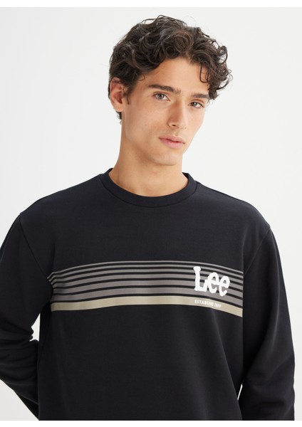 Bisiklet Yaka Siyah Erkek Sweatshırt L2520099001 Siyah Sweatshirt modelleri