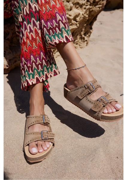 Roys Kadın Siyah Gercek Deri Mantar Ithal Fusped Terlık fiyatları