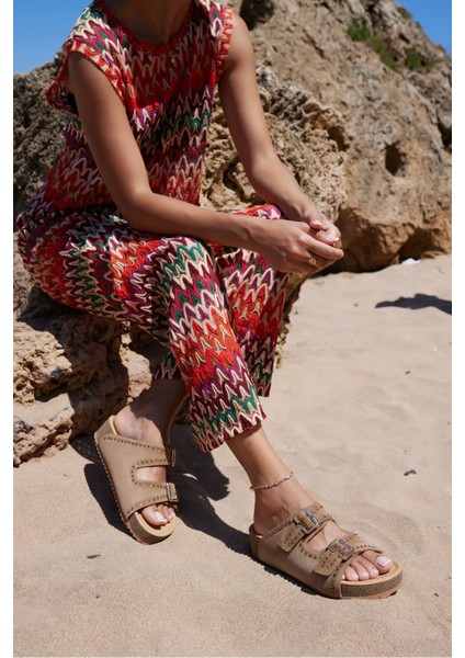 Roys Kadın Siyah Gercek Deri Mantar Ithal Fusped Terlık fırsatları