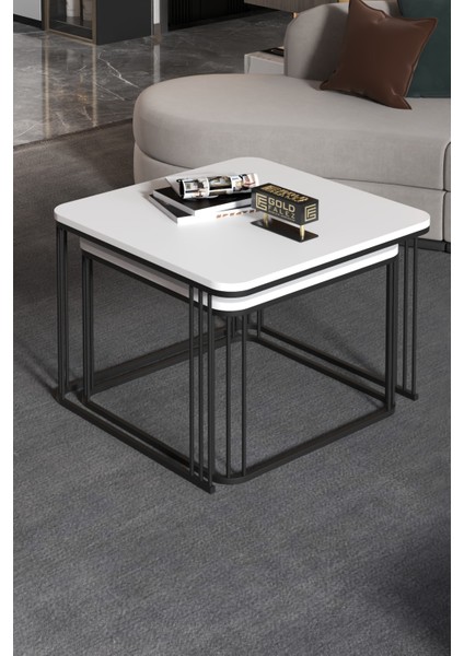 Orta Sehpa Ve Zigon Sehpa Damla Beyaz fırsatları