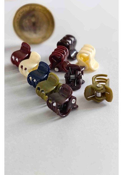 10’lu Şeffaf Renkli Mini Lastik Saç Tokası Seti – Renkli Karışık