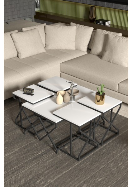 Tv Sehpası Mira Gümüş 5033 Beyaz 160 Cm 35 Cm 50 Cm indirimleri