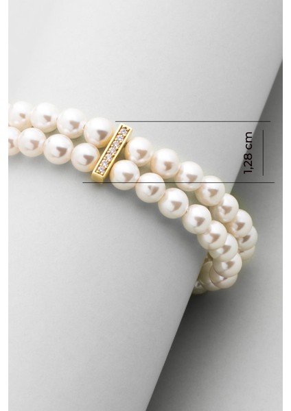 Belinda 18 Ayar Sarı Altın Kaplama 19 cm Gümüş Inci Bileklik modelleri