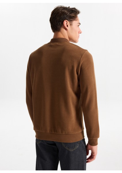 Polo Yaka Taba Erkek Sweatshırt 261 Lcm 241067 Newblend Taba indirimleri