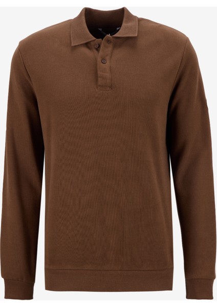 Polo Yaka Taba Erkek Sweatshırt 261 Lcm 241067 Newblend Taba