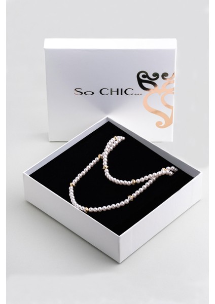 Verena 18 Ayar Sarı Altın Kaplama 125 cm Gümüş Inci Kolye indirimleri