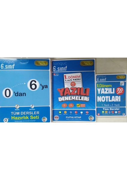 6.sınıf Yeni Müfredat 0 Dan 6 Ya Tüm Dersler Hazırlık Seti+1.dönem Yazılı Notları+ Yazılı Denemeleri