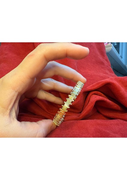 14 Ayar Altın Kaplama Renginde Ayarlanabilir Zigzag Kelepçe modelleri