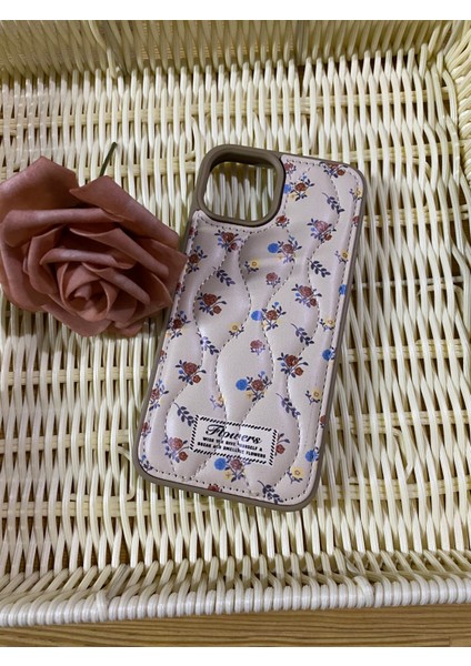 Apple Iphone 13/14 Uyumlu Pofidik Kahverengi -Çiçekli Kılıf modelleri