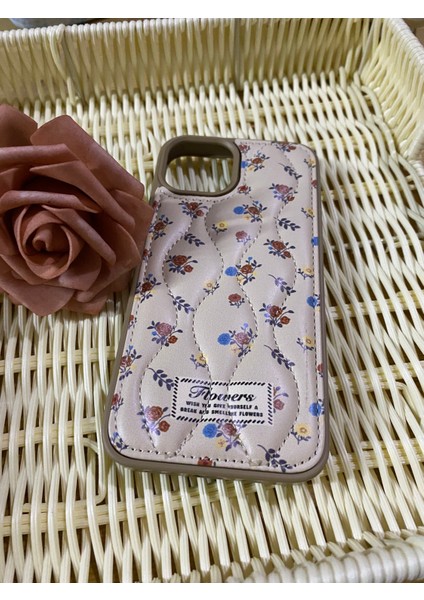 Apple Iphone 13/14 Uyumlu Pofidik Kahverengi -Çiçekli Kılıf fırsatları