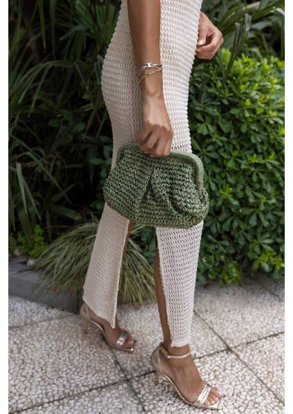 Jude Kadın Yeşil Hasir Plaj-Gunluk Çanta modelleri