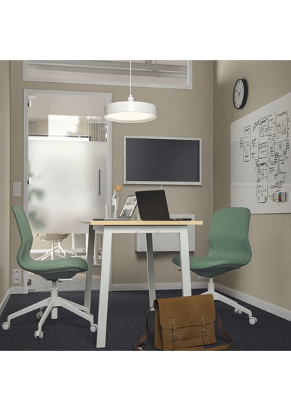 Mıttzon Çalışma Masası Huş Kaplama Beyaz 140 x 68 cm fırsatları