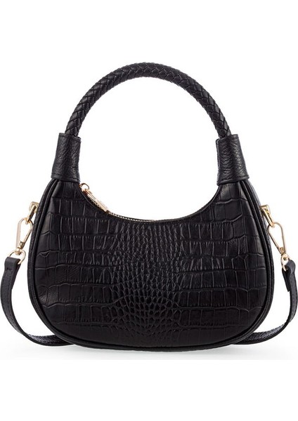 Mini Siyah Kadın El Çantası Blm 7560-KR