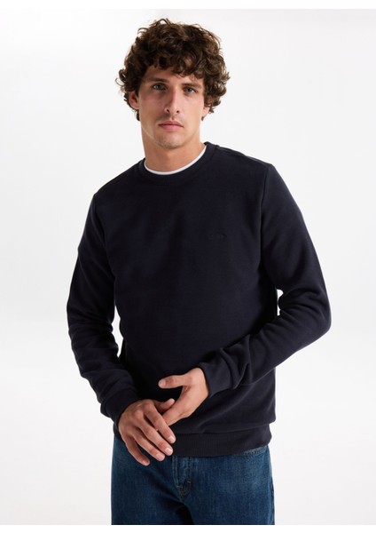 Yuvarlak Yaka Lacivert Erkek Sweatshırt 261 Lcm 241063 Newdwade Lacivert