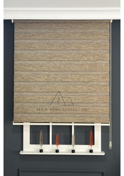 Kahverengi Bambu Zebra Stor Perde (Dayanıklı Alüminyum Kasa) fiyatları