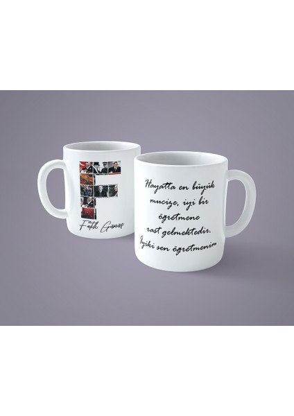 Öğretmenler Gününe Özel Atatürk Resimli F Harfli Isimli Baskılı Kupa Bardak fiyatları