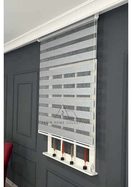 Gri Bambu Zebra Stor Perde (Dayanıklı Alüminyum Kasa) modelleri