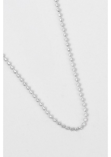 Italyan Lucia 18 Ayar Beyaz Altın Kaplama 43 cm Gümüş Zincir Kolye indirimleri