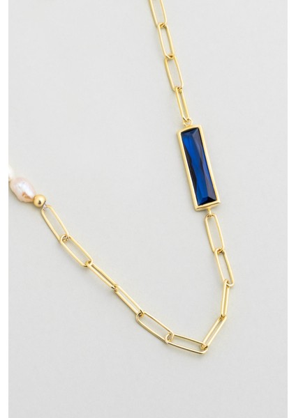 Pearl Harmony 18 Ayar Sarı Altın Kaplama 77 cm Gümüş Kolye indirimleri