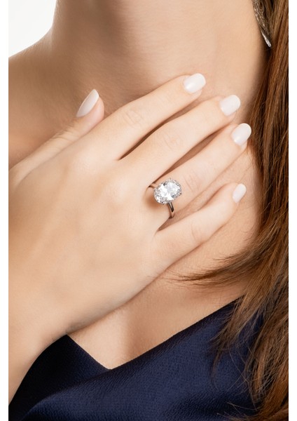 Beyaz Altın Sertifikalı Premium Created Taşlı Tektaş Yüzük fiyatları