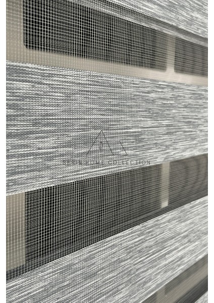 Koyu Gri Bambu Zebra Stor Perde (Dayanıklı Alüminyum Kasa) indirimleri