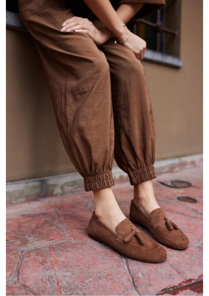 Albares Kadın Bordo Gercek Suet Puskullu Babet fırsatları