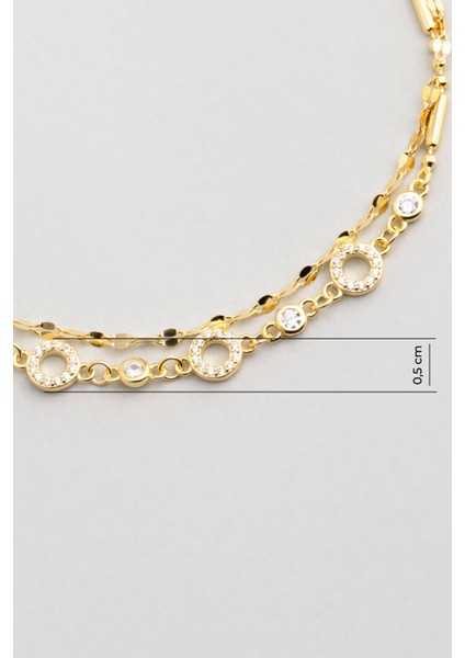 Minimal 18 Ayar Sarı Altın Kaplama 19 cm Gümüş Zincir Bileklik modelleri