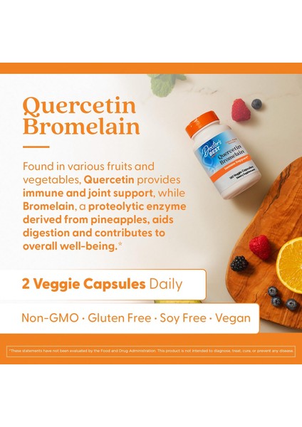 Quercetin Bromelain Science-Based Nutrition™ Immune Support Dihydrate Dimorphandra Mollis Premium Enzim Kuersetin 180 Veggie Caps fiyatları