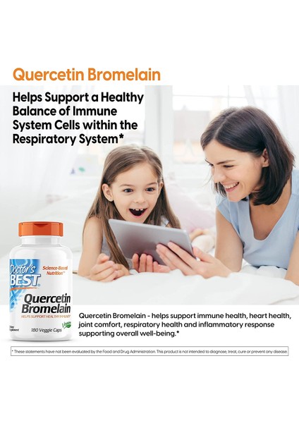 Quercetin Bromelain Science-Based Nutrition™ Immune Support Dihydrate Dimorphandra Mollis Premium Enzim Kuersetin 180 Veggie Caps fırsatları