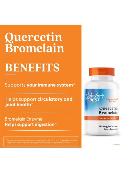 Quercetin Bromelain Science-Based Nutrition™ Immune Support Dihydrate Dimorphandra Mollis Premium Enzim Kuersetin 180 Veggie Caps indirimleri