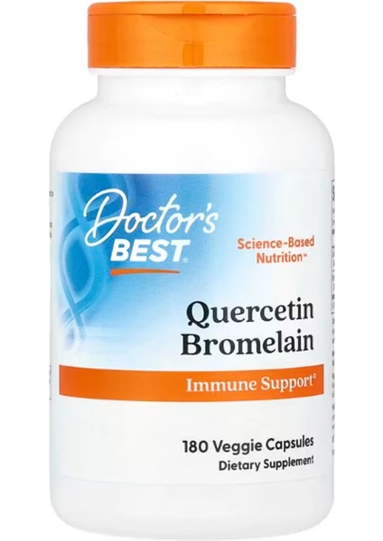 Quercetin Bromelain Science-Based Nutrition™ Immune Support Dihydrate Dimorphandra Mollis Premium Enzim Kuersetin 180 Veggie Caps