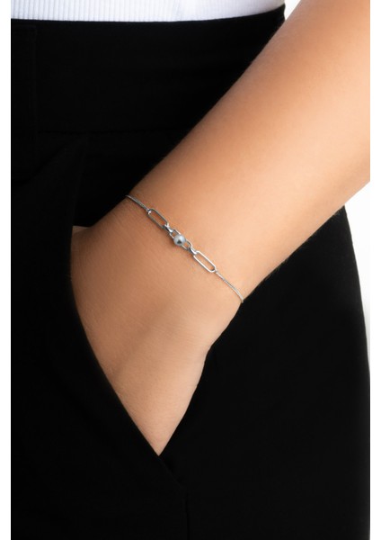 Mirabella 18 Ayar Beyaz Altın Kaplama 19 cm Gümüş Inci Bileklik fiyatları