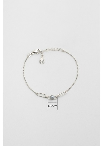 Mirabella 18 Ayar Beyaz Altın Kaplama 19 cm Gümüş Inci Bileklik modelleri