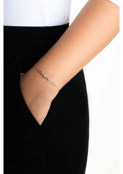 Mirabella 18 Ayar Beyaz Altın Kaplama 19 cm Gümüş Inci Bileklik fırsatları