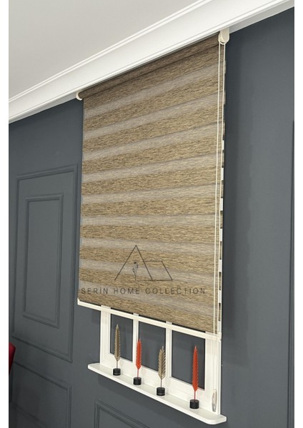 Kahverengi Bambu Zebra Stor Perde (Dayanıklı Alüminyum Kasa) fırsatları