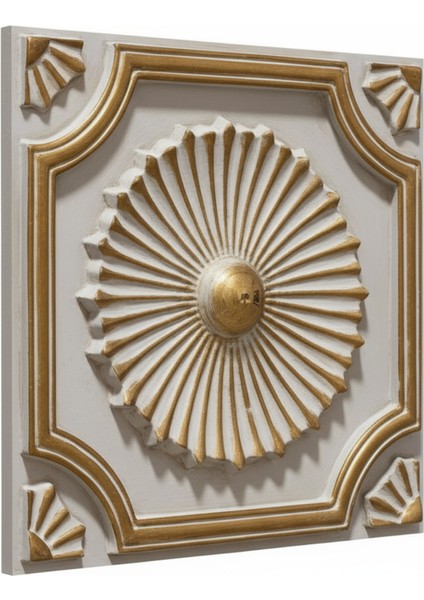 Royal Bej Altın Eskitme 45X45 cm Dekoratif Duvar Paneli – 6’lı Set fırsatları