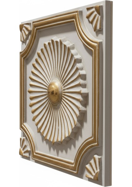 Royal Bej Altın Eskitme 45X45 cm Dekoratif Duvar Paneli – 6’lı Set indirimleri