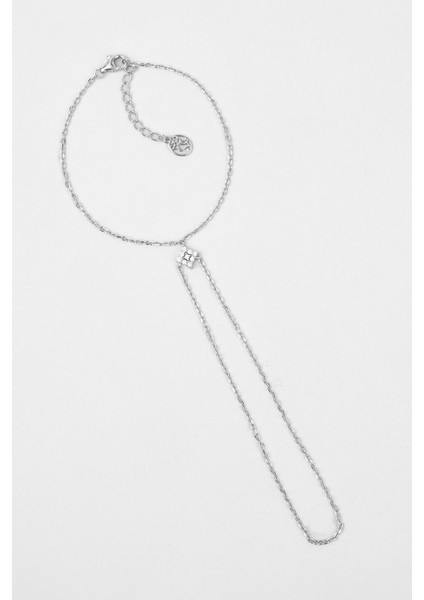 Nirvana 18 Ayar Beyaz Altın Kaplama 20 cm Gümüş Şahmeran