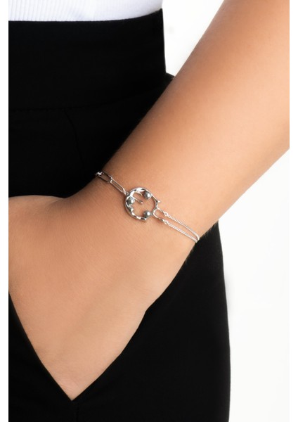 Esmeralda 18 Ayar Beyaz Altın Kaplama 19 cm Gümüş Inci Bileklik fiyatları