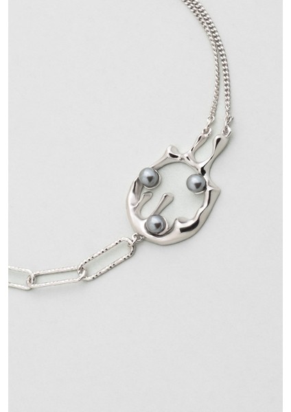 Esmeralda 18 Ayar Beyaz Altın Kaplama 19 cm Gümüş Inci Bileklik indirimleri